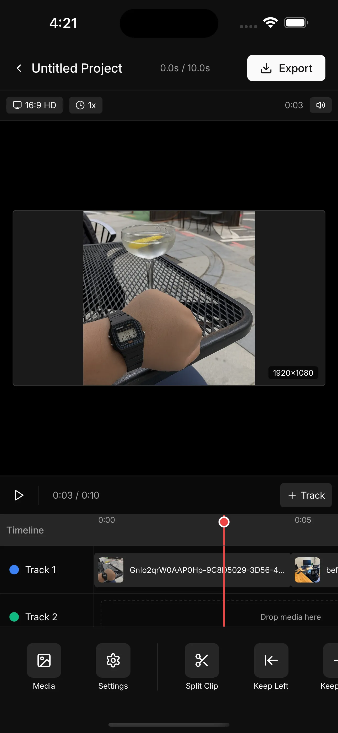OpenCut React Native Mobile App Video Editor Interface